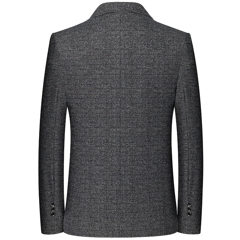 Men's Retro Plaid Suit 2025 High Quality Spring Autumn